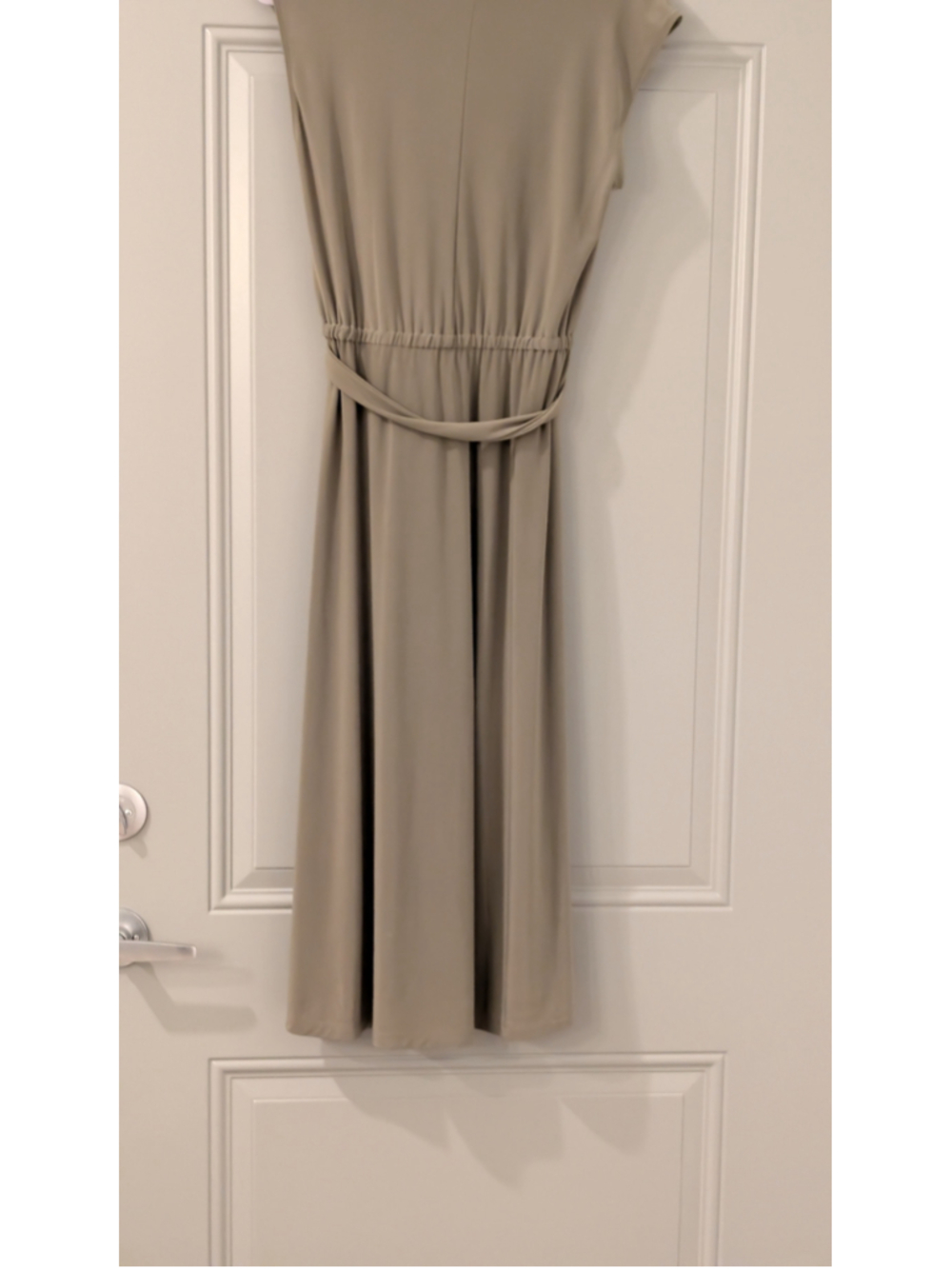 NWT Halston Sage Draped Gold Ring Belted Midi Maxi Dress Size 4 $134 - Picture 9 of 11